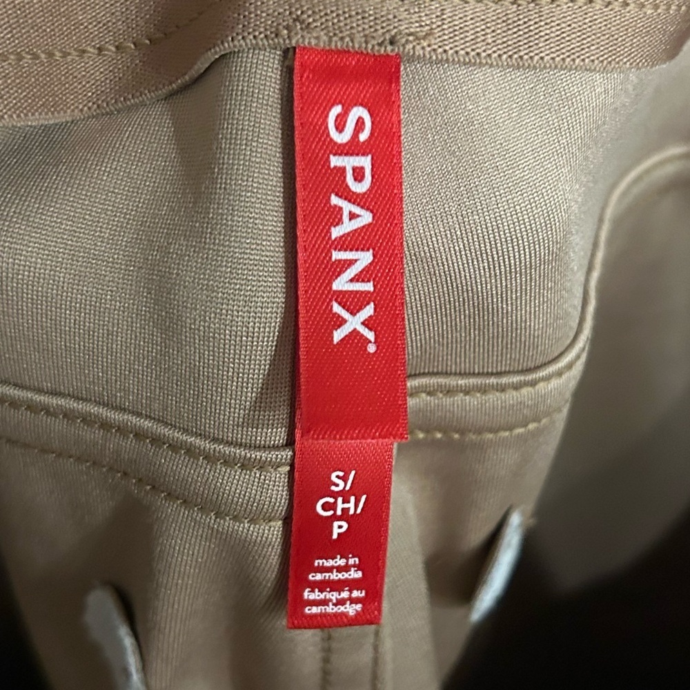 NWOT Spanx Slim Straight Faux Leather Pants in Toffee - S - Picture 7 of 10